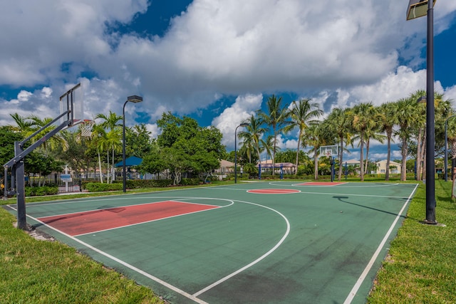 view of basketball court