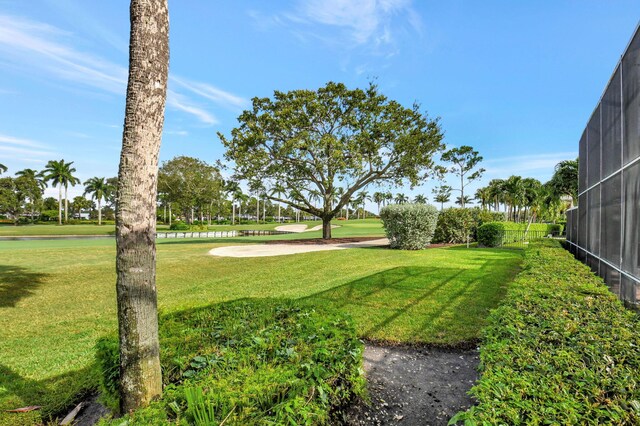 view of community featuring a yard