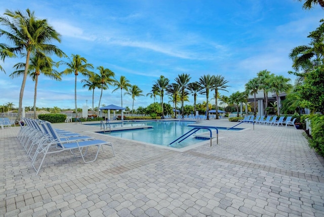 view of pool with a patio