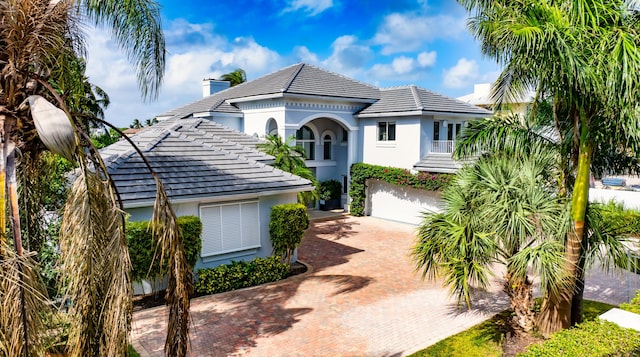 view of front of house featuring a garage