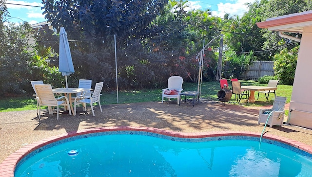 view of pool featuring a patio area