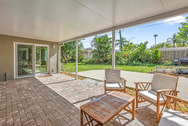 view of sunroom