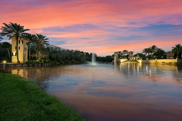 view of water feature