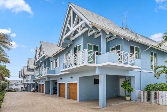 exterior space featuring a garage