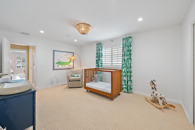 view of carpeted bedroom