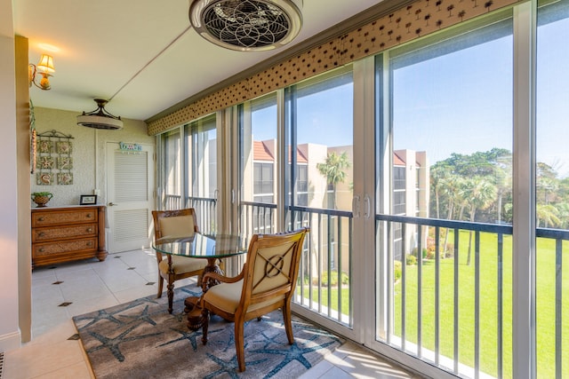 view of sunroom