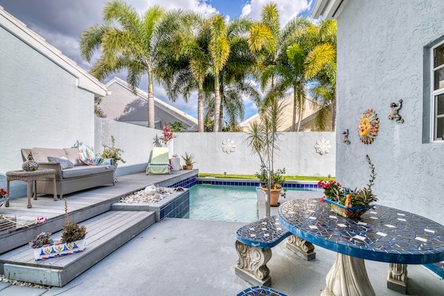 view of pool with a patio