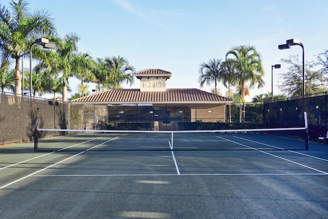 view of tennis court