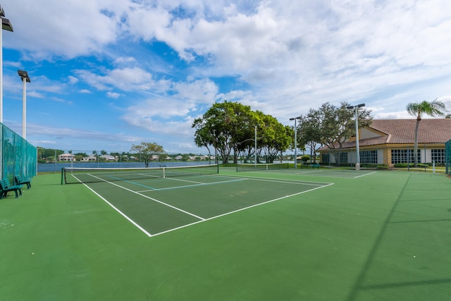 view of tennis court