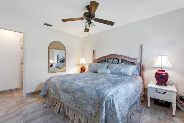 bedroom with ceiling fan