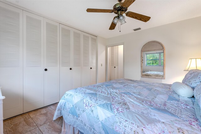 bedroom with ceiling fan