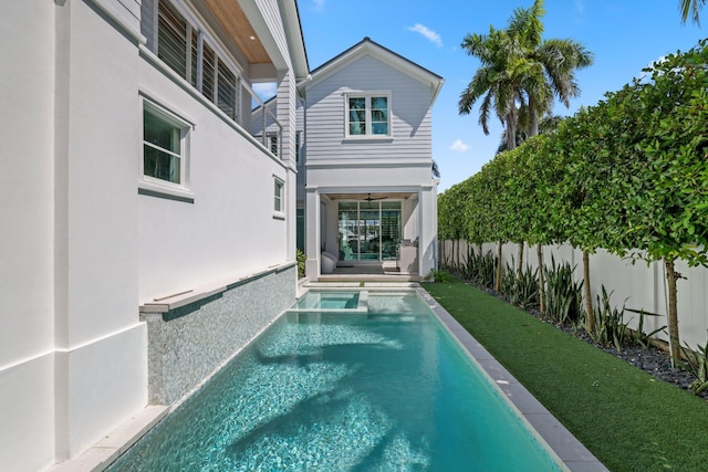 view of pool featuring a patio area