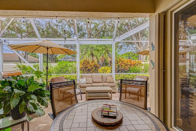 sunroom with a wealth of natural light