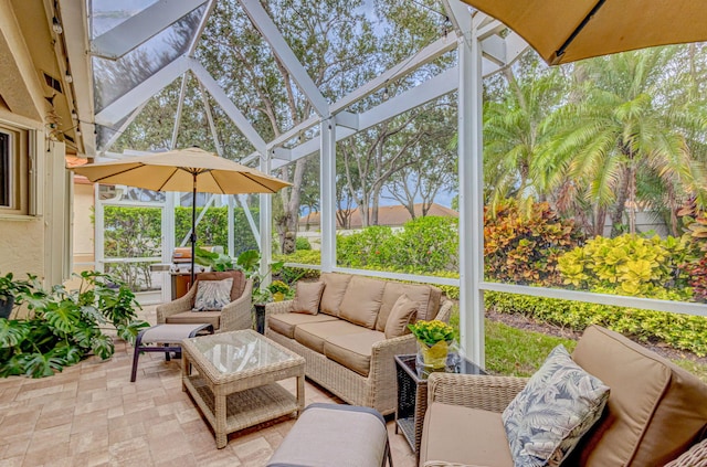 sunroom featuring a healthy amount of sunlight