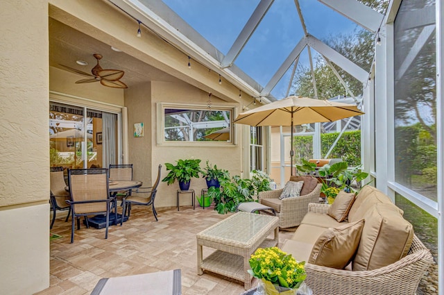 view of sunroom