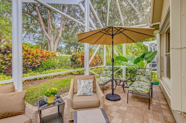 view of sunroom / solarium