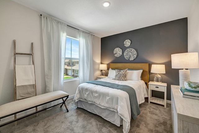 bedroom featuring carpet flooring