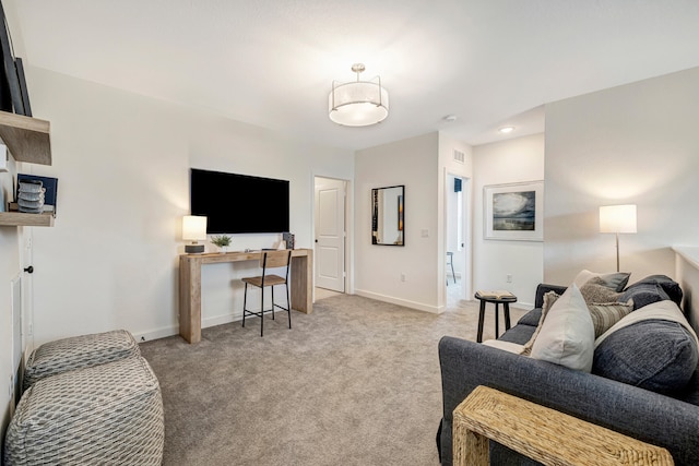 view of carpeted living room