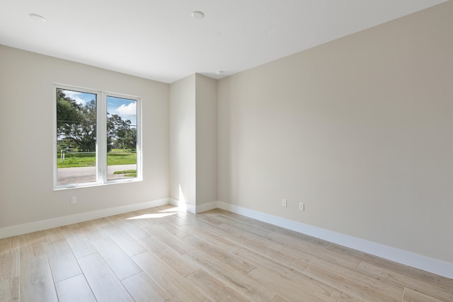 empty room featuring light hardwood / wood-style flooring