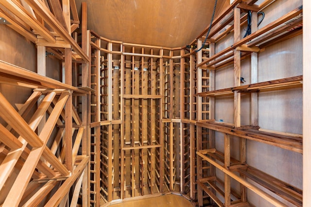 wine area featuring wood finished floors