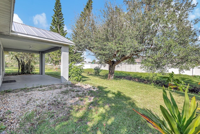 view of yard with a patio