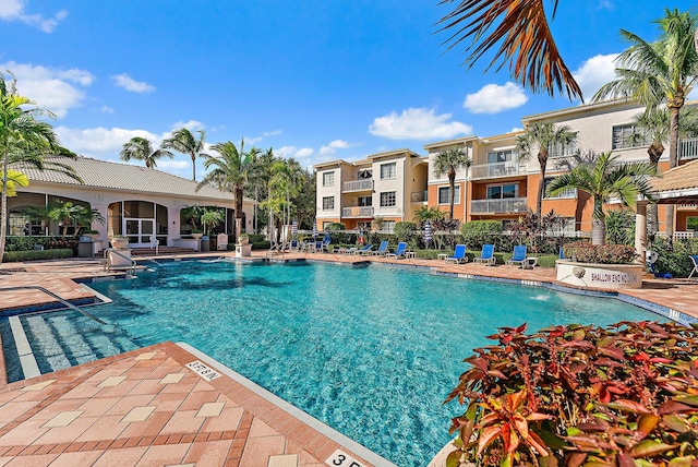 pool featuring a patio