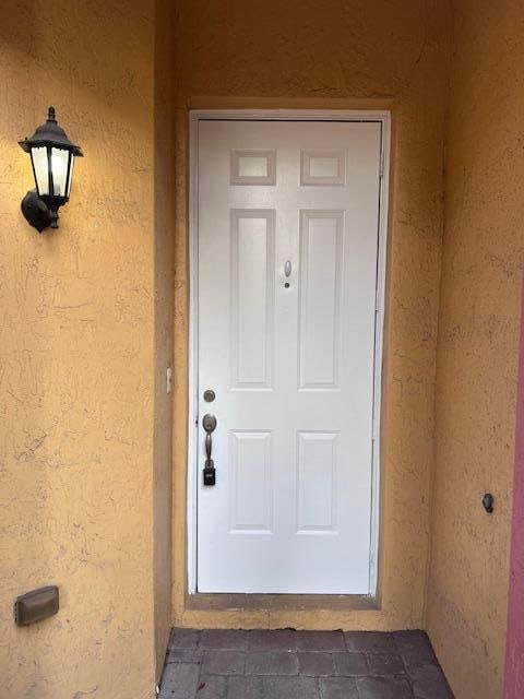 view of doorway to property