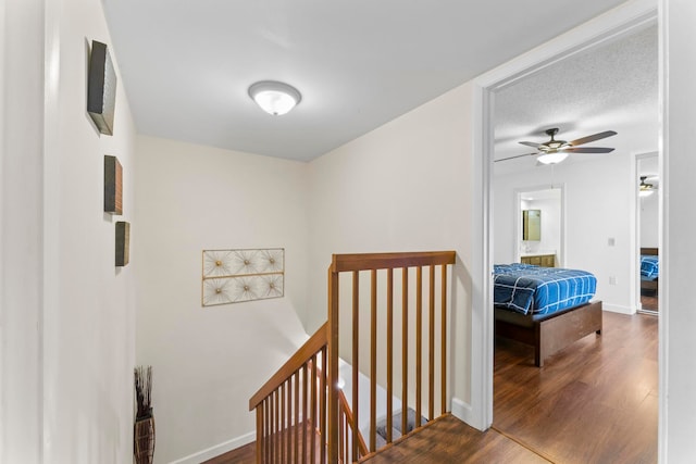 corridor featuring dark hardwood / wood-style floors