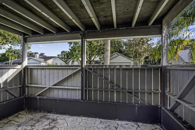 exterior space featuring a gate and fence