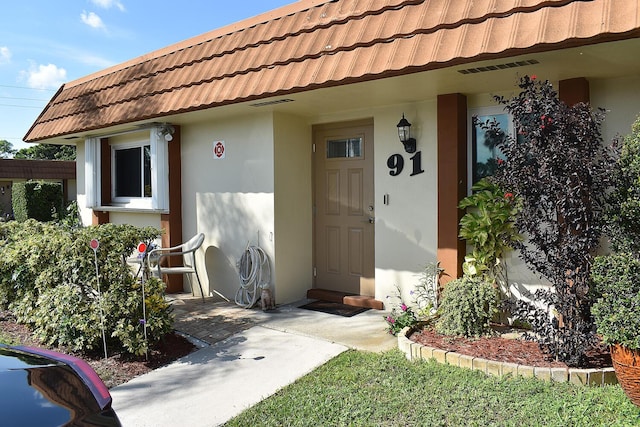 view of doorway to property