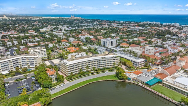 425 Worth Ave Unit 2F, Palm Beach, FL 33480 - aerial view of property and surrounding area with a nearby body of water