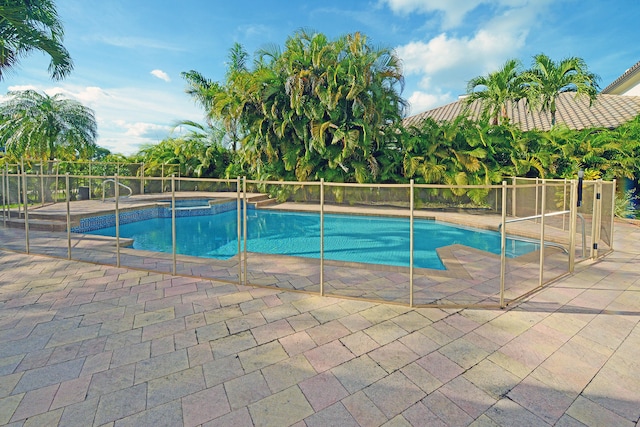 view of pool with a patio