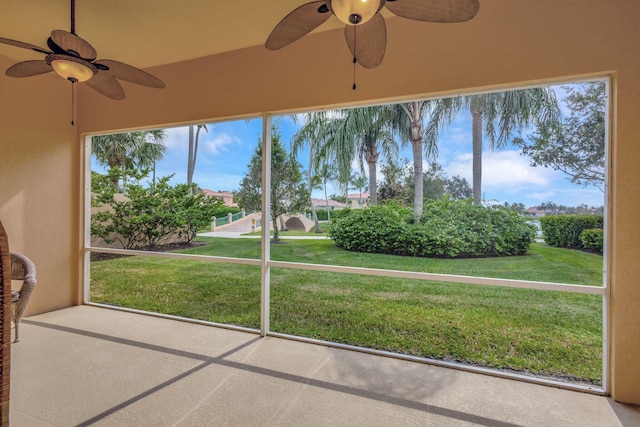 unfurnished sunroom featuring a healthy amount of sunlight