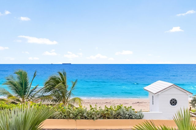 water view with a view of the beach