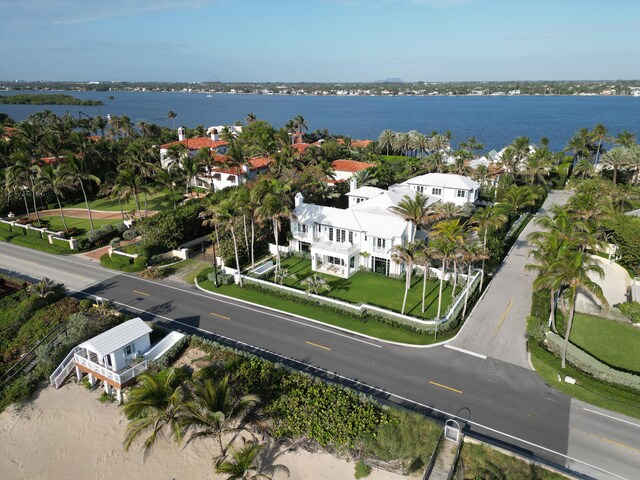 aerial view of a large body of water