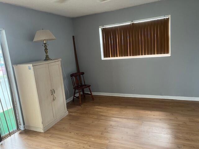 unfurnished room featuring light hardwood / wood-style floors