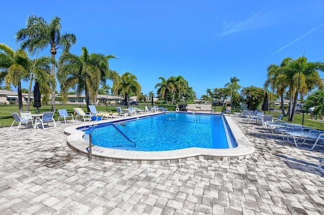 view of pool with a patio