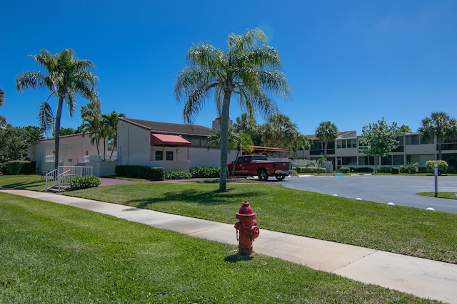 exterior space with a front yard