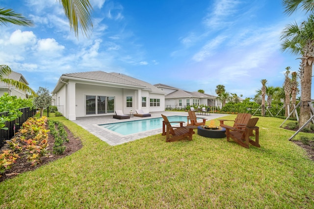 exterior space with a yard and a patio