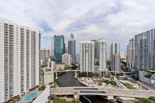 city view featuring a water view