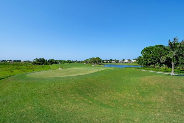 view of property's community with a water view