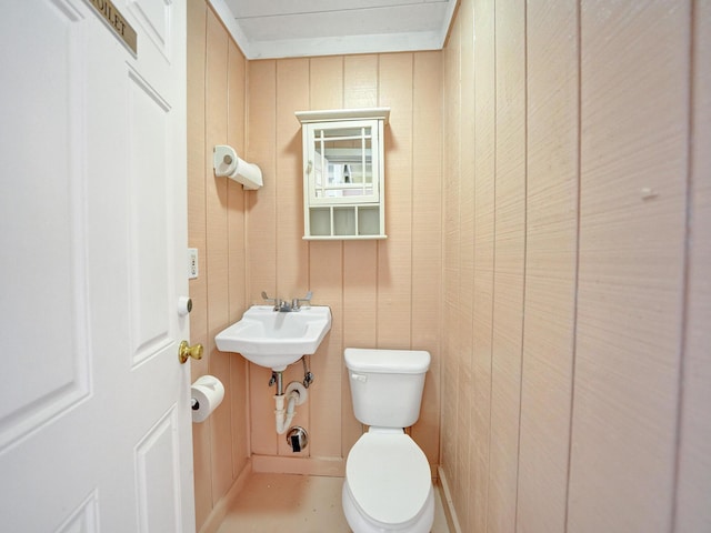 bathroom with sink and toilet