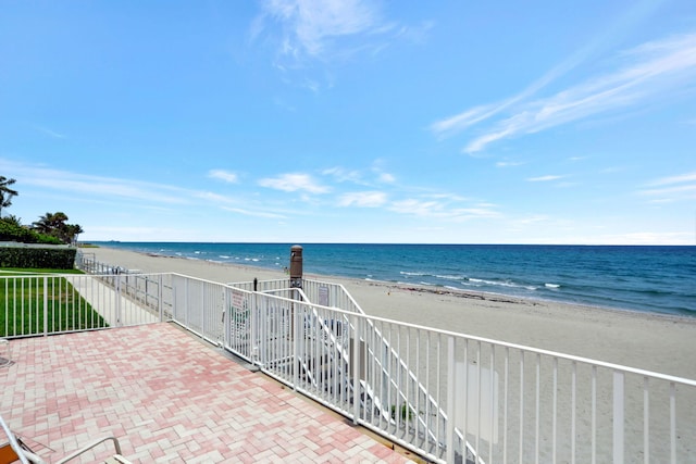 water view featuring a view of the beach