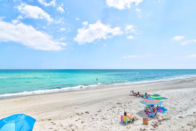 water view featuring a beach view