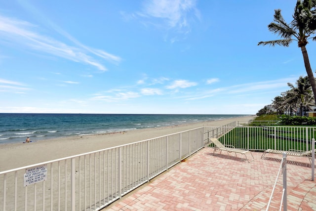 water view with a view of the beach