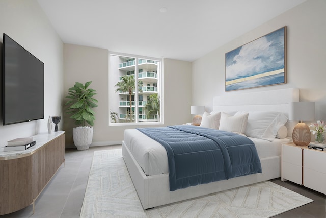 view of tiled bedroom