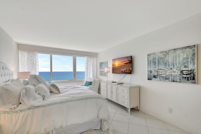 view of tiled bedroom