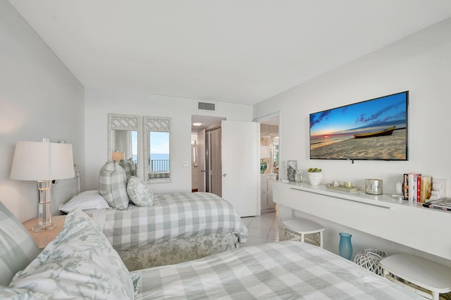 view of tiled bedroom