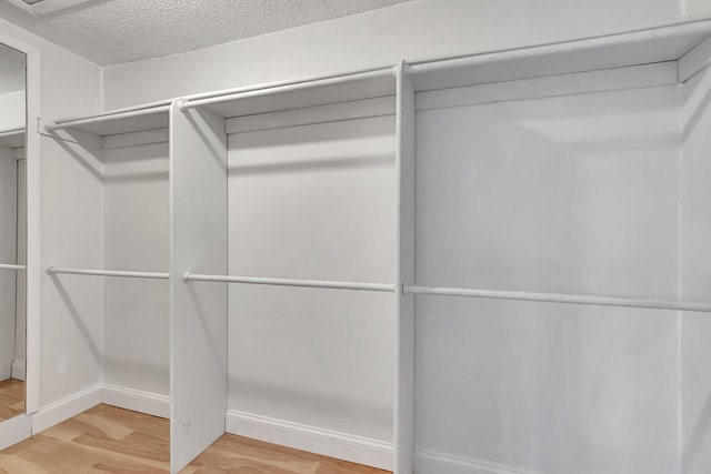 spacious closet featuring hardwood / wood-style flooring