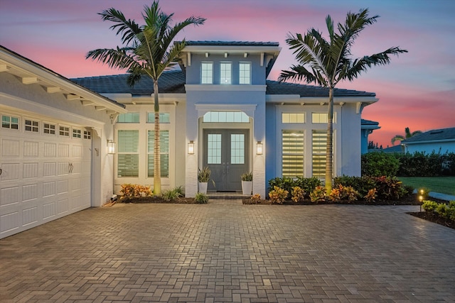 view of front of house featuring a garage